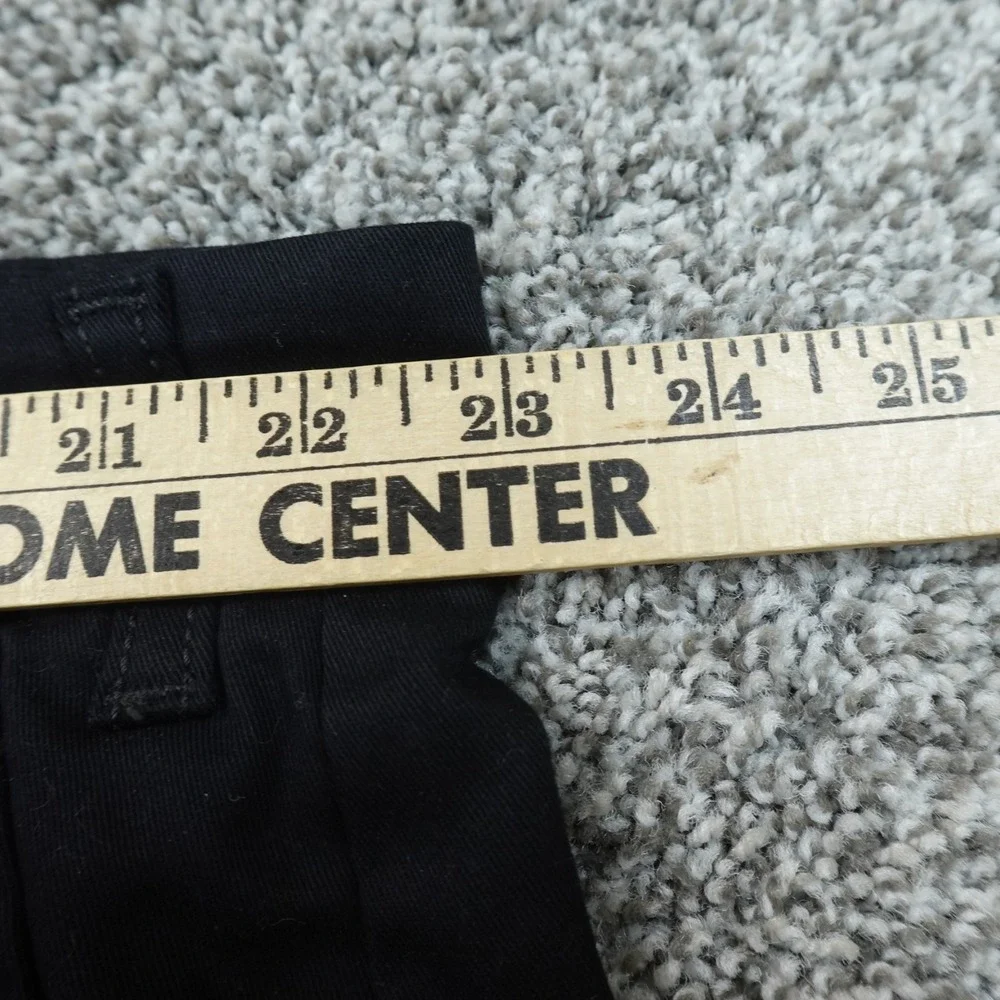 NEW St Johns Bay Shorts Mens 48 Black Chino Flat Front Comfort Stretch Flex Golf